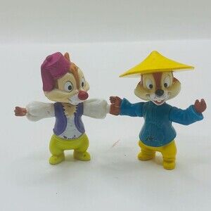 Disney Epcot Center Chip & Dale Chinese Costume Figures - Lot of 2